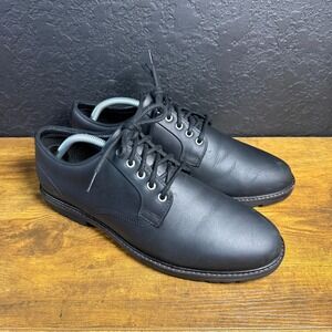 Cole Haan Grand.OS C38472 Mens Black Leather Plain Toe Oxford Shoes 9.5 M